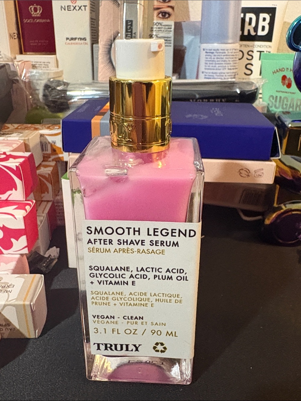 TRULY Smooth Legend After Shave Serum – Pink & Gold Pump